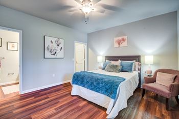 Bedroom with bathroom view